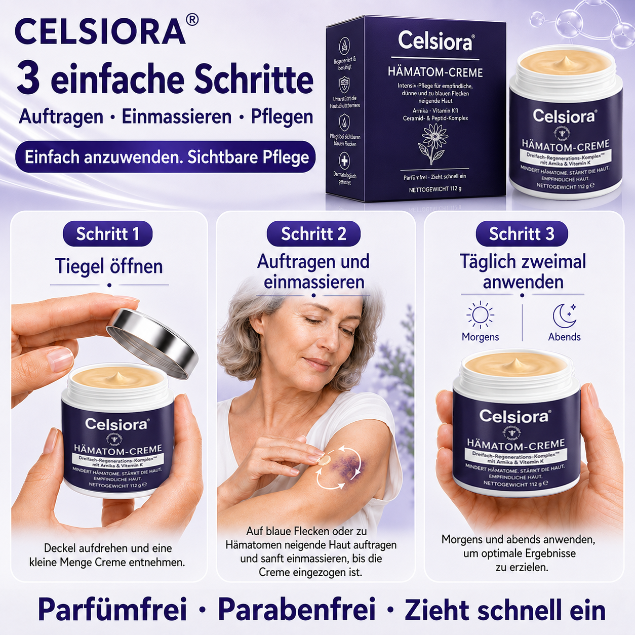 👩‍⚕️🌷 Celsiora® Intensiv-Pflegecreme für empfindliche, zu blauen Flecken neigende Haut