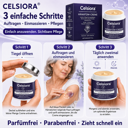 👩‍⚕️🌷 Celsiora® Intensiv-Pflegecreme für empfindliche, zu blauen Flecken neigende Haut
