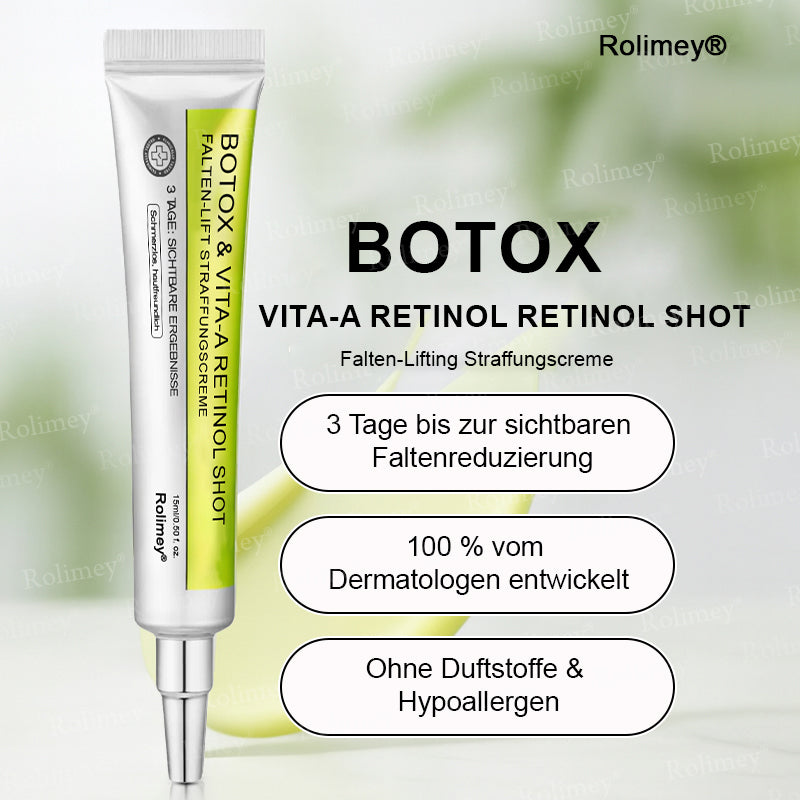 Rolimey® Retinol & Botox Shot » Straffende Gesichtscreme gegen Falten