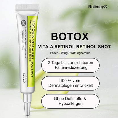Rolimey® Retinol & Botox Shot » Straffende Gesichtscreme gegen Falten