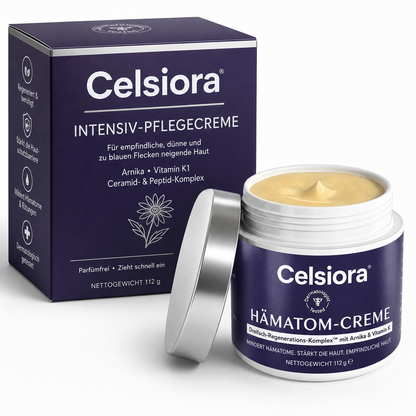 🌼 ÜBER 250.000-MAL VERKAUFT – Celsiora® Intensiv-Pflegecreme für empfindliche, zu blauen Flecken neigende Haut